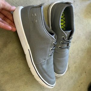 Grey UA Slip ons ::  Size 8